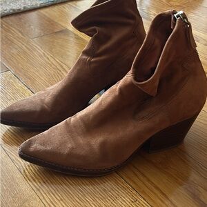 Dolce Vita Tan Suede Ankle Booties